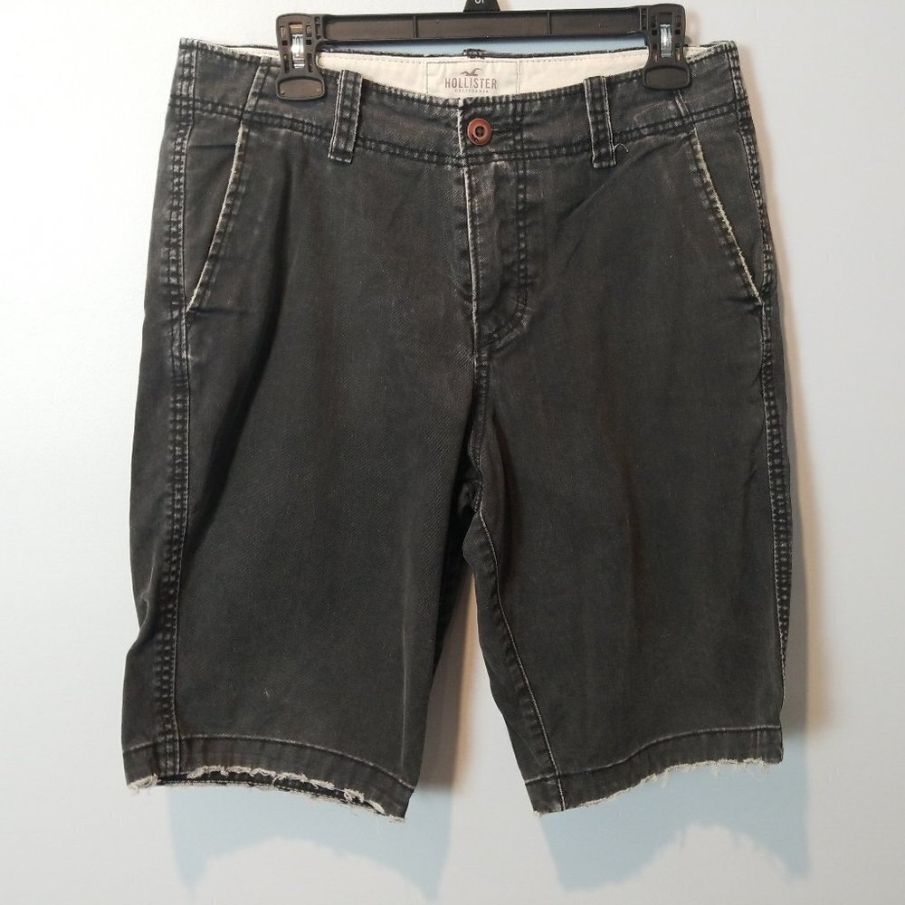 Hollister black distressed shorts 30 Men's 30x11